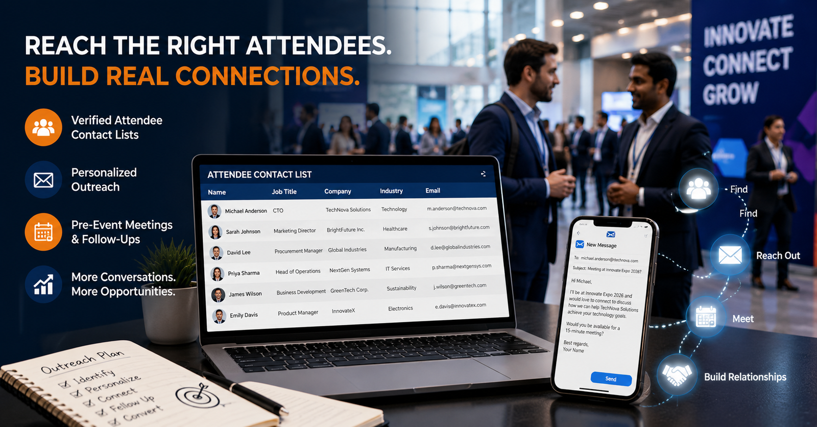 Reach Attendees with a Contact List
